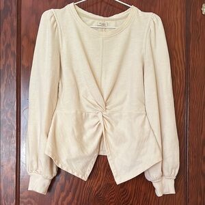 Pilcro Cream Twist Detail Blouse